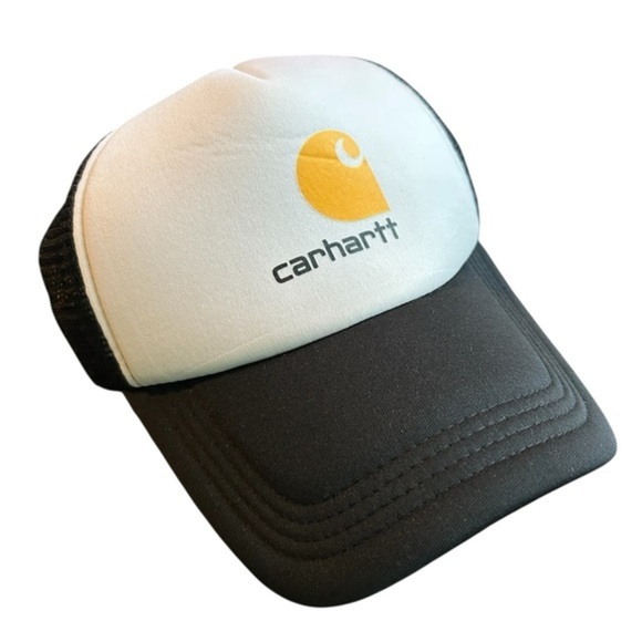Carhartt Black and White Cap with Yellow Logo - Picture 1 of 4
